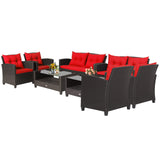 4 or 8 piece Patio Furniture Set - Tangkula