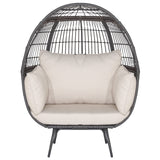 Tangkula Oversized Wicker Egg Chair, 450 LBS Max Load