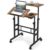 Tangkula Mobile Standing Desk Stand Up Desk