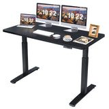 Tangkula Dual Motor Electric Standing Desk, 55 x 28 Inch, Ergonomic Stand up Home Office Desk