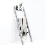 4-Tier Wooden Blanket Ladder, 4.5 ft Farmhouse Storage Rack