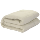 3 Pcs Down Alternative Reversible Comforter Sham Set (King, White&Beige)