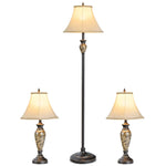 3-Piece Traditional Style Lamp Set - Tangkula