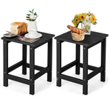 Tangkula Square Outdoor Side Table, Weather Resistant HDPE Adirondack Table
