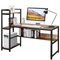 Computer Desk with 4 Shelves - Tangkula