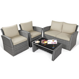 Tangkula 4 Pieces Patio Furniture Set