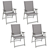 Tangkula Set of 2/4 Patio Folding Chairs, High Back Dining Chairs with Weather-Resistant Fabric