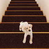 30 x 8 inch Stair Treads Carpets Non-Slip, Set of 15 Stair Runners for Wooden Steps