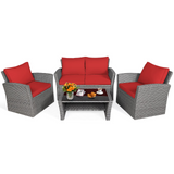 Tangkula 4 Pieces Patio Furniture Set