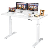 Tangkula Dual Motor Electric Standing Desk, 55 x 28 Inch, Ergonomic Stand up Home Office Desk