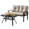 Patio Loveseat with Table Set - Tangkula