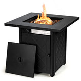 Tangkula 28 Inches Outdoor Propane Fire Pit Table, Patiojoy 50,000 BTU Patio Gas Fire Pit Table