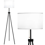 Tangkula 60.5" Metal Tripod Floor Lamp, Contemporary Minimalist Standing Floor Light with Iron Legs