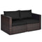 Wicker Loveseat 2 Piece - Tangkula