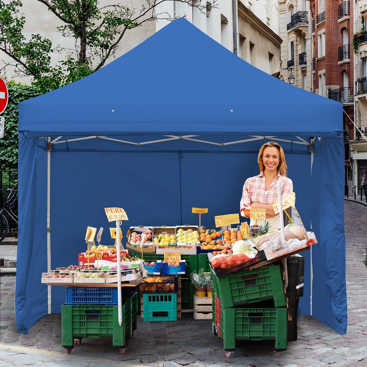 ez tent Tangkula 10x10ft Pop up Canopy Tent, Commercial Instant Canopy, Blue heavy duty gloves Eddingtons Butler Gloves - Size:42CM (Large) Frame Size creating a stronger
