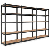 Tangkula Metal Storage Shelves, Heavy Duty Steel 5 Tier, Garage Organization Storage Rack, 36"Lx16''Wx72"H