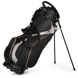 Tangkula Golf Stand Bag with 8 Way Divider, Portable Golf Bag, Women's Men's Golf Bag, Black