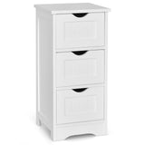 Tangkula Bathroom Floor Cabinet, Tower Storage Cabinet with Anti-Tipping Device