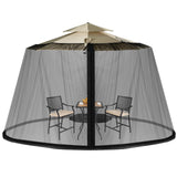 Tangkula Umbrella Netting, Patio Umbrella Mesh Screen with 2 Double-Zippered Doors