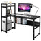Computer Desk with 4 Shelves - Tangkula