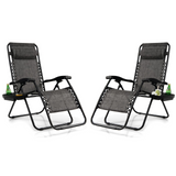 Tangkula Zero Gravity Chair, Folding Patio Lounge Chair Adjustable Outdoor Recliner