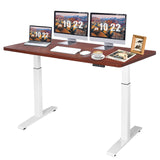 Tangkula Dual Motor Electric Standing Desk, 55 x 28 Inch, Ergonomic Stand up Home Office Desk