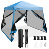 Tangkula 10x10 Ft Pop Up Canopy with Netting
