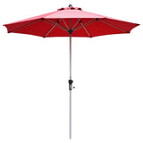 Tangkula 9 ft Patio Umbrella, Outdoor Market Table Umbrella with 1.5" Aluminum Pole