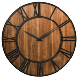 Tangkula 30 Inch Round Wall Clock, Farmhouse Large Wall Clock with Roman Numerals