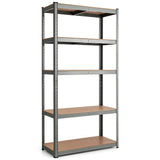 Tangkula Metal Storage Shelves, Heavy Duty Steel 5 Tier, Garage Organization Storage Rack, 36"Lx16''Wx72"H