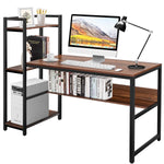 Computer Desk with 4 Shelves - Tangkula