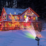 Tangkula Christmas Santa Claus on Sleigh Projector Light, Rotating LED Projection Lamp with 60-degree Adjustable Angle