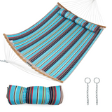 Tangkula 11FT Double Hammock, Heavy Duty Outdoor Hammock with Curved Spreader Bars