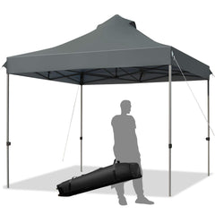 10' x 10' Pop Up Canopy Tent, Easy Set-up Outdoor Tent Commercial Instant Shelter