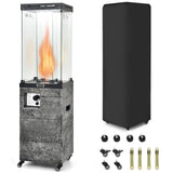 41,000 BTU Propane Patio Heater with Waterproof Cover - Tangkula