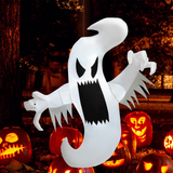 Tangkula 5 FT Halloween Inflatable Ghost, Blow-up Hanging Decoration with 2 Built-in LED Lights & Powerful Blower
