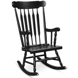 Patio Rocking Chair Solid Wood - Tangkula