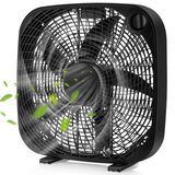 3-Speed Box Fan, 20 inch Floor Fan for Full-Force Circulation with Air Conditioner
