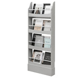 Bookcase Rack Wall for Books & Magazines - Tangkula