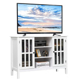 Tangkula Wood TV Stand, Classic Design Storage Console Free Standing Cabinet for TV up to 50"