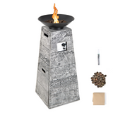 Tangkula 48 Inch Tall Patio Propane Fire Pit Tower