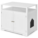 Tangkula Cat Litter Box Enclosure, Hidden Cat Washroom with Adjustable Interior Divider