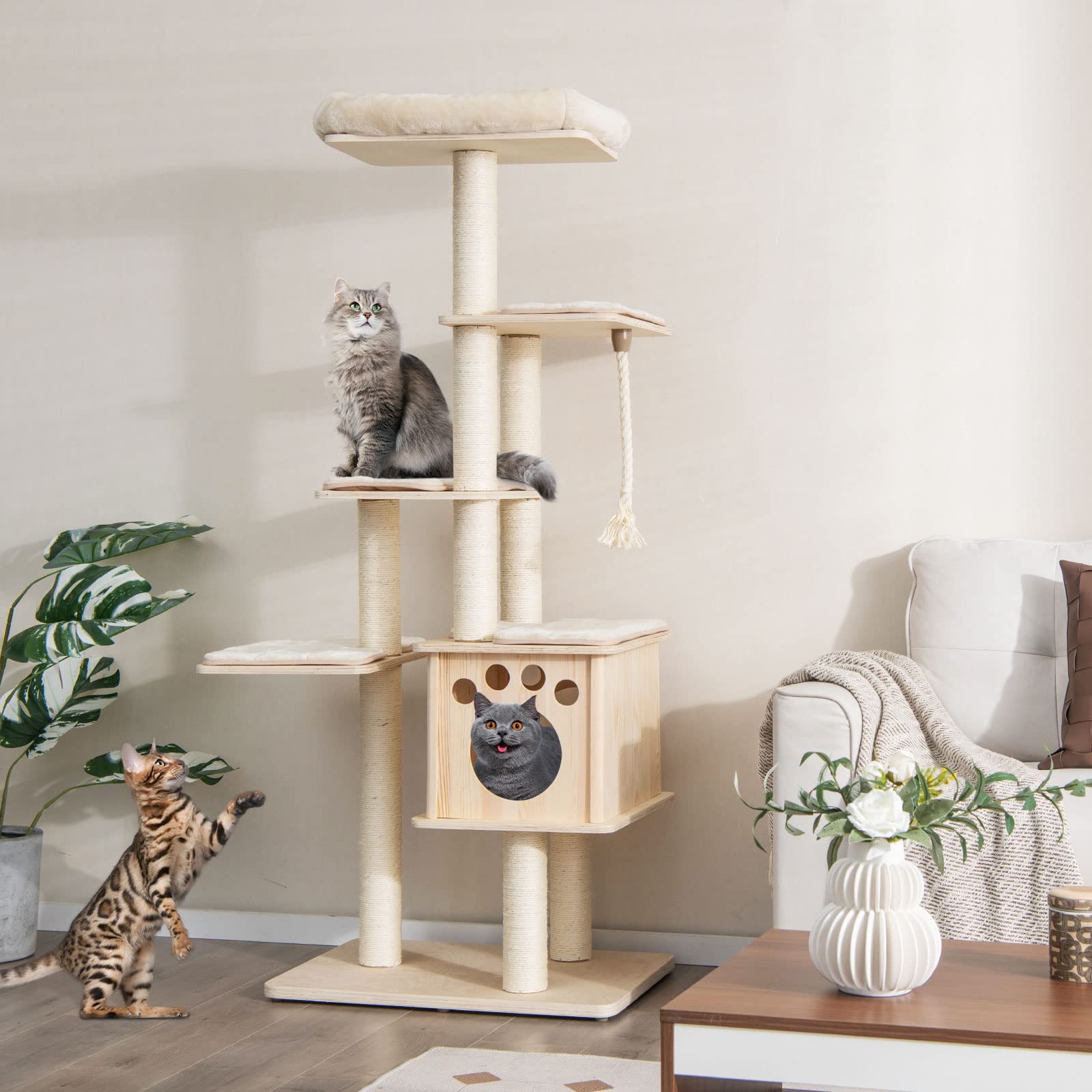 Tall cat tree for large cats new arrivals
