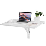 Tangkula 31.5" x 23.5" Wall Mounted Table, Folding Wall Mounted Desk Drop-Leaf Table