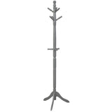  Wood Coat Rack, Grey - Tangkula