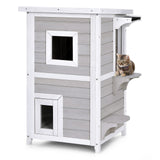 Outdoor Cat House Wooden - Tangkula