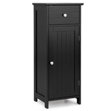 Tangkula Bathroom Floor Cabinet, Freestanding Storage Cabinet with Adjustable Shelf and Drawer, 14 x 12 x 34.5 Inches