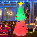 Tangkula 6.2 FT Inflatable Christmas Tree, Inflating X-mas Tree with Colorful Rotating Lights
