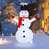 Tangkula 6 FT Lighted Christmas Snowman, Outdoor Pop-up Snowman Figure w/200 Lights