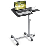 Tangkula Rolling Laptop Desk, Mobile Laptop Stand with Tilting Tabletop